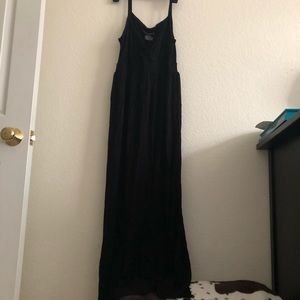 Maternity flower black dress